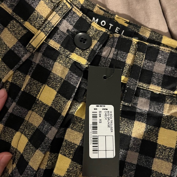 Motel Rocks Misca Trouser 90s Grunge Checked NWT! - Picture 4 of 7